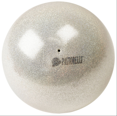 Bola "High Vision Glitter" Pastorelli - Cor prata - 18cm