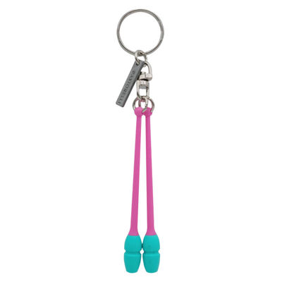 PAS - 00348 - Porta-Chaves Maças Mashina Pastorelli - Cor rosa fluorescente e azul tiffany