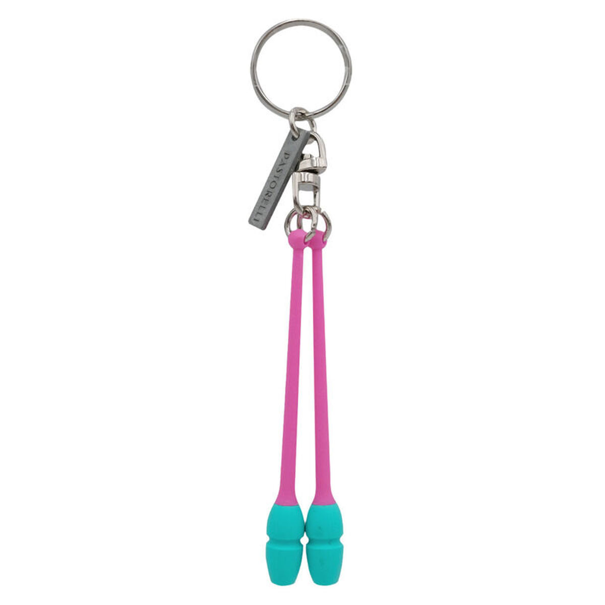 PAS - 00348 - Porta-Chaves Maças Mashina Pastorelli - Cor rosa fluorescente e azul tiffany