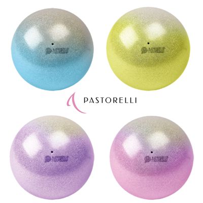 Bola "High Vision Shaded Glitter" Pastorelli - Cor prata e amarelo - 18cm