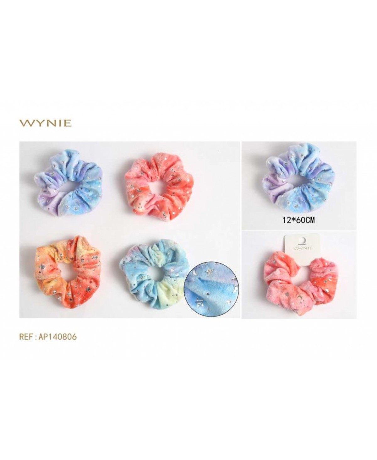 WY - AP140806 - Scrunchie com pelo multicolor Wynie