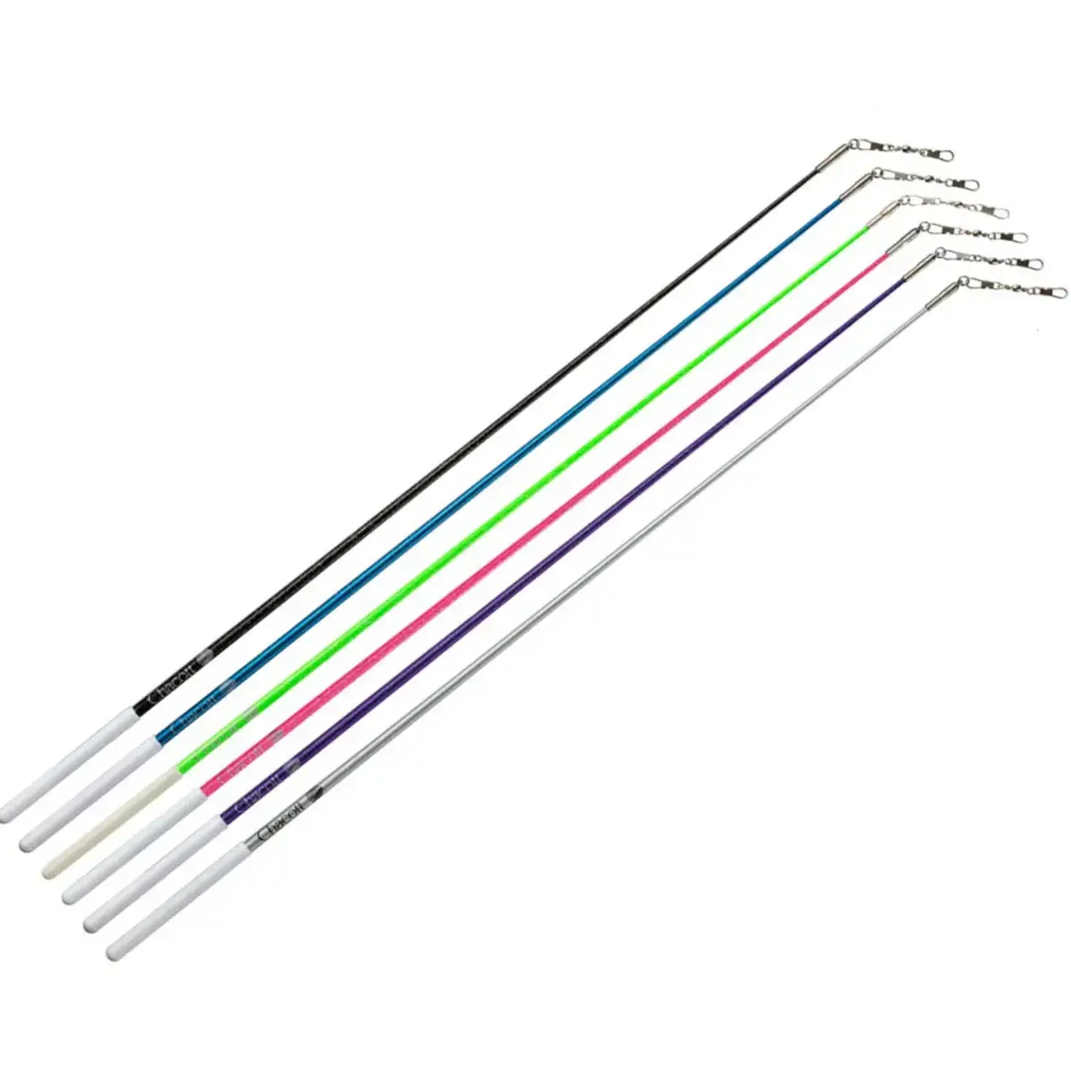 CHA - 429-509 - Bastão holográfico para fita de ginástica rítmica de competição Chacott- Cor preto