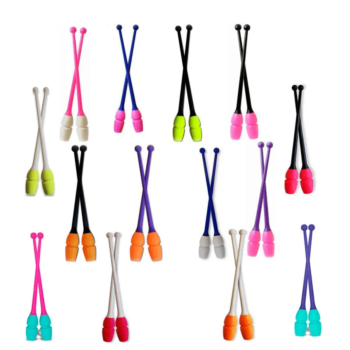 Maças Bicomponentes Pastorelli 40,5 cm - Cor Violeta e Azul tiffany