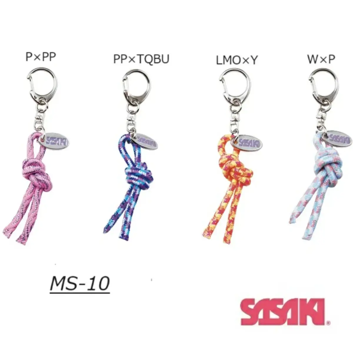 SAS - PORTA-CHAVES CORDA - MS-10 WxP - cor rosa, azul e branco