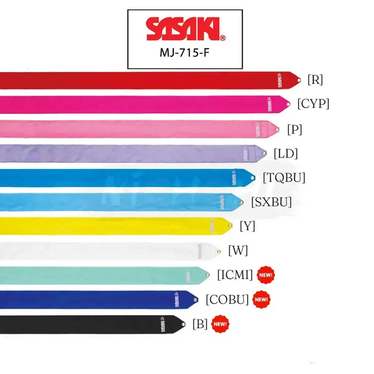 SAS - MJ-715-F - PP - Fita de ginástica rítmica de competição Sasaki- Cor roxo