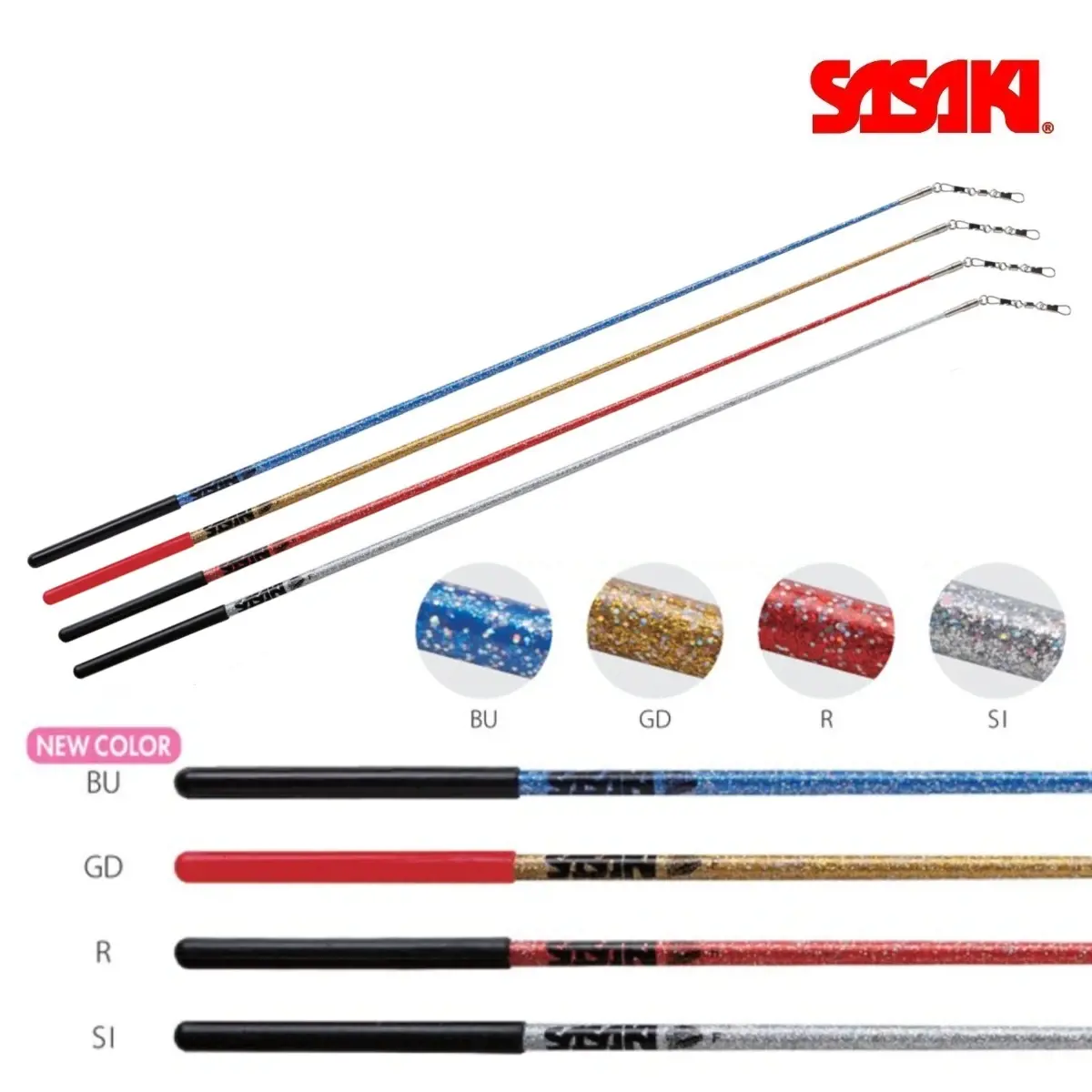 SAS - M781 H SI - Bastão de ginástica rítmica de competição Sasaki