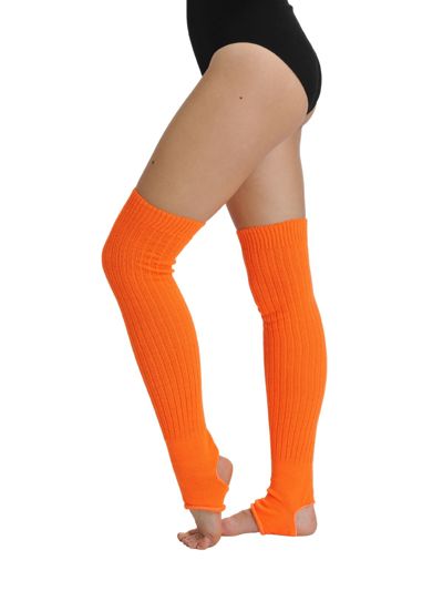 Perneiras 70 cm de altura cor Laranja Fluor - Pridance